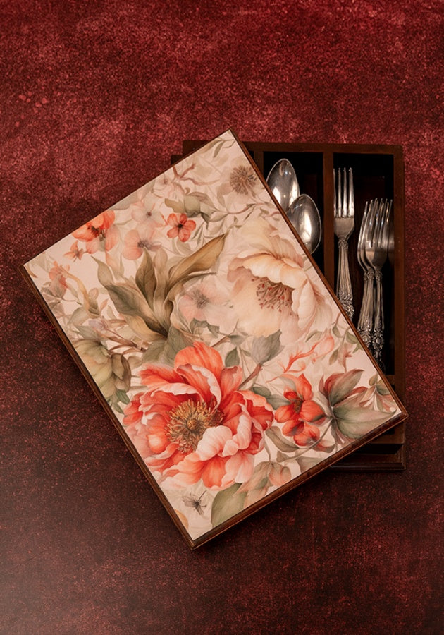 Cutlery Box - Floral Dance