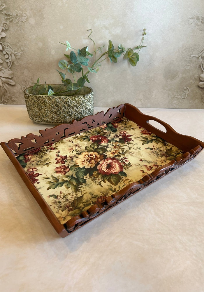 Symphony Carved Tray - Gardenia