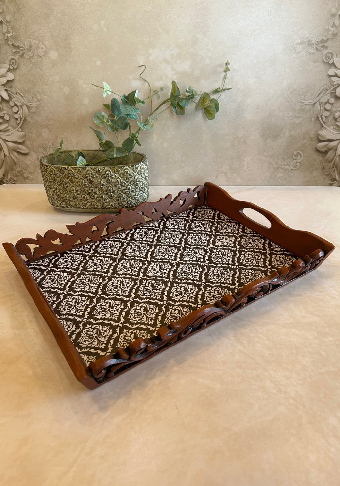 Symphony Carved Tray - Damask