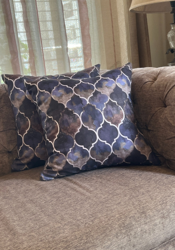 Reversible Cushion Covers - Indigo Hues