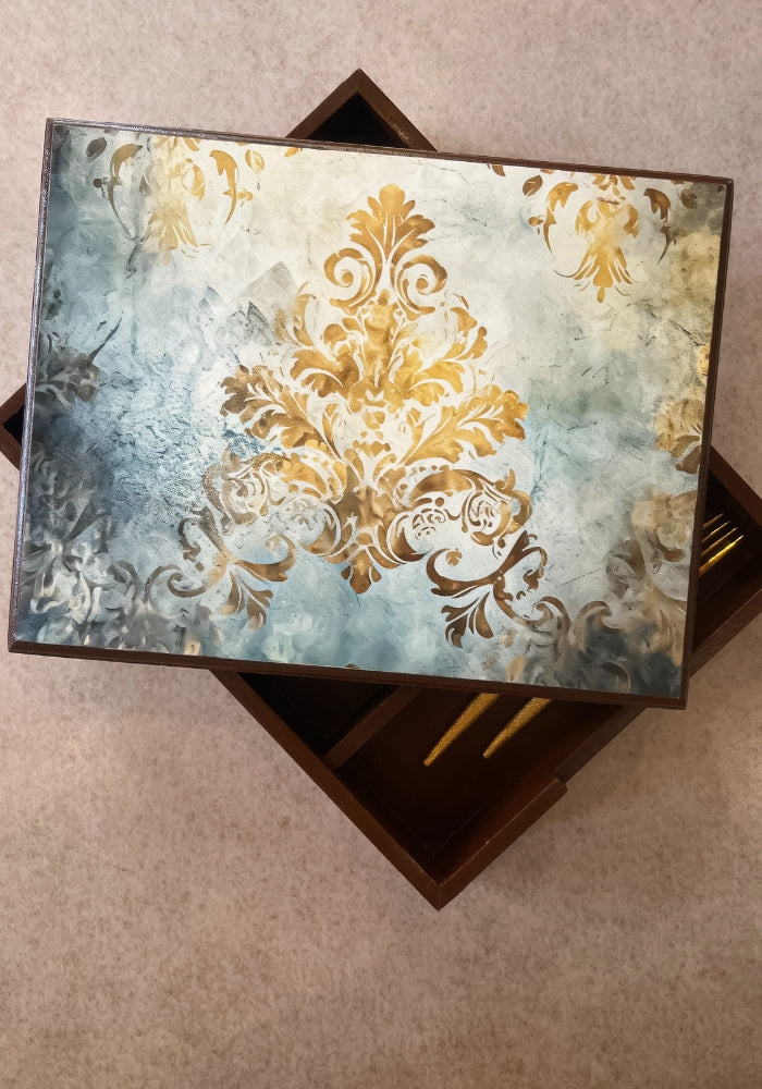 Engraved Cutlery Box - Royal Elegance