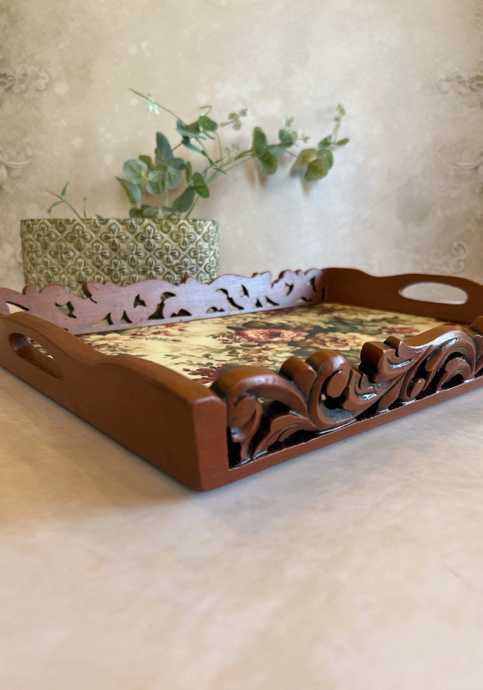 Symphony Carved Tray - Gardenia