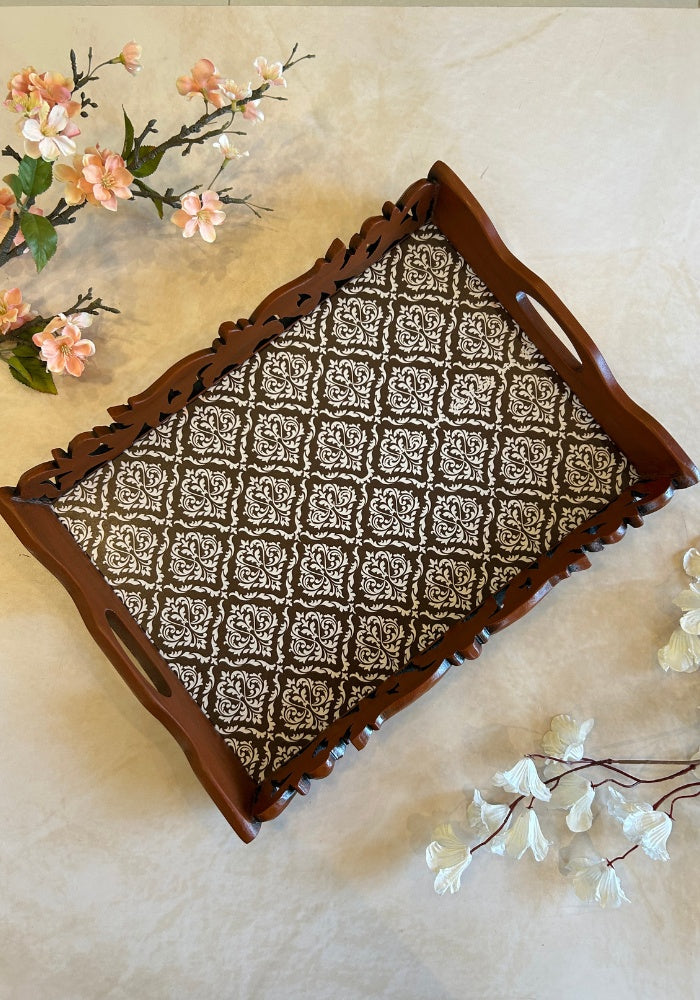 Symphony Carved Tray - Damask