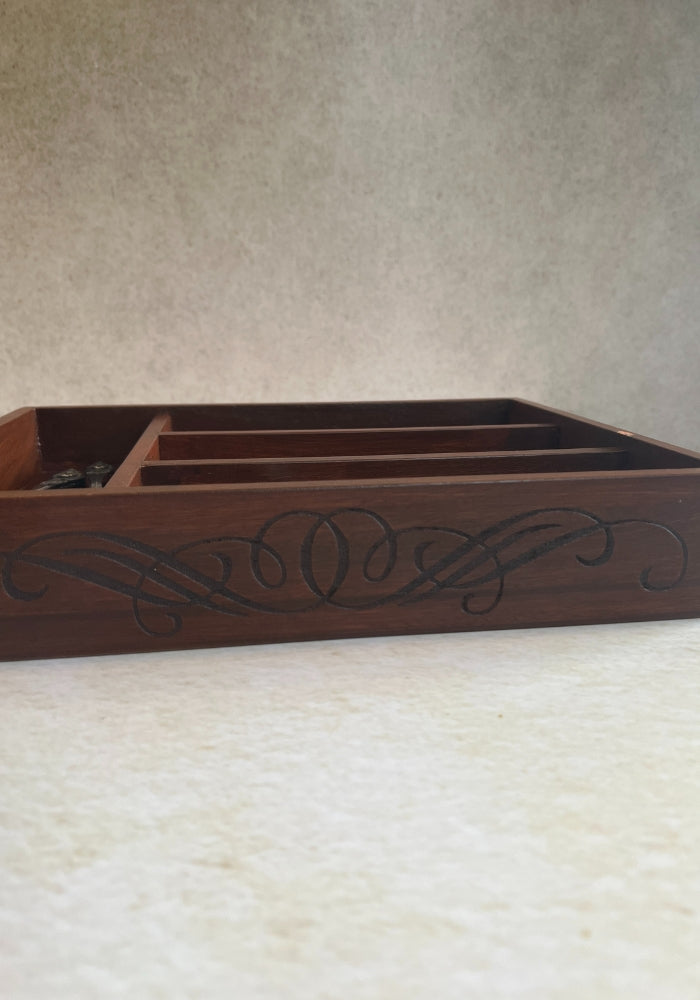 Engraved Cutlery Box - Golden Hues - Spoon'n Fork