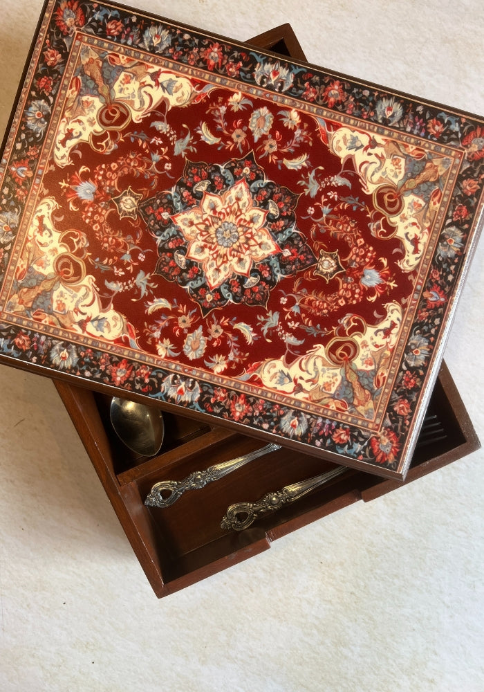 Engraved Cutlery Box - Persian Charm