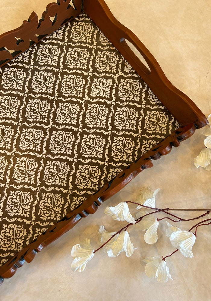 Symphony Carved Tray - Damask