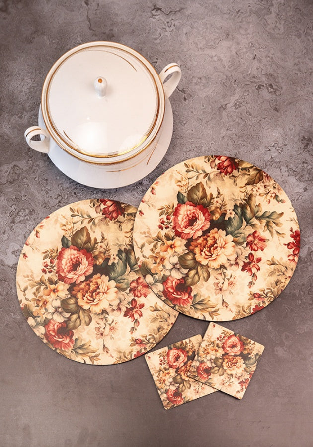 Dining Table Trivets - Gardenia (Round)