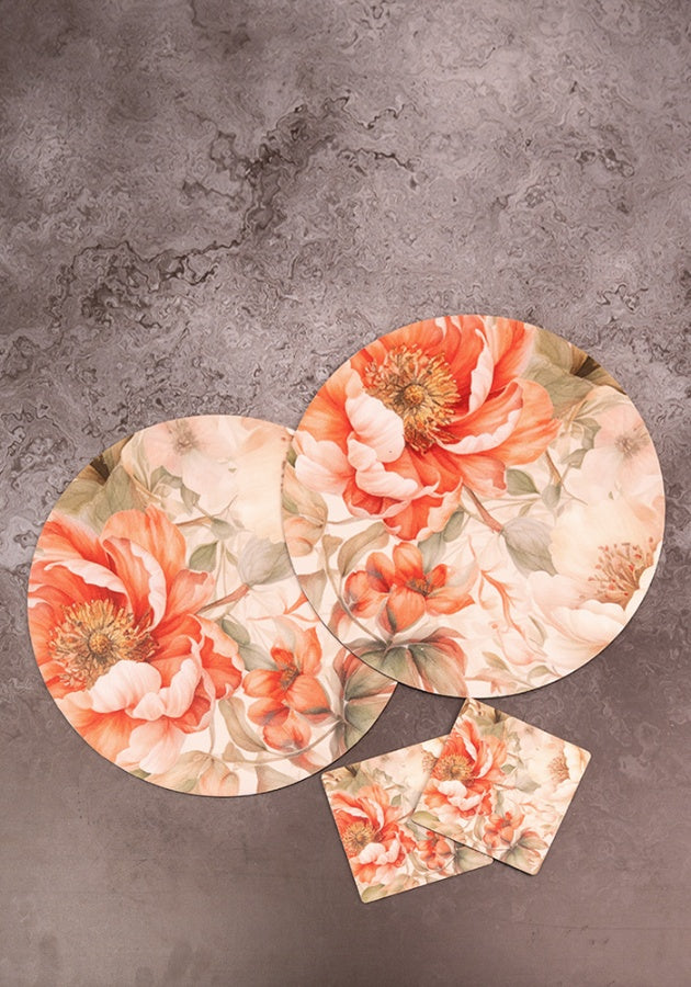 Dining Table Trivets - Floral Dance (Round)