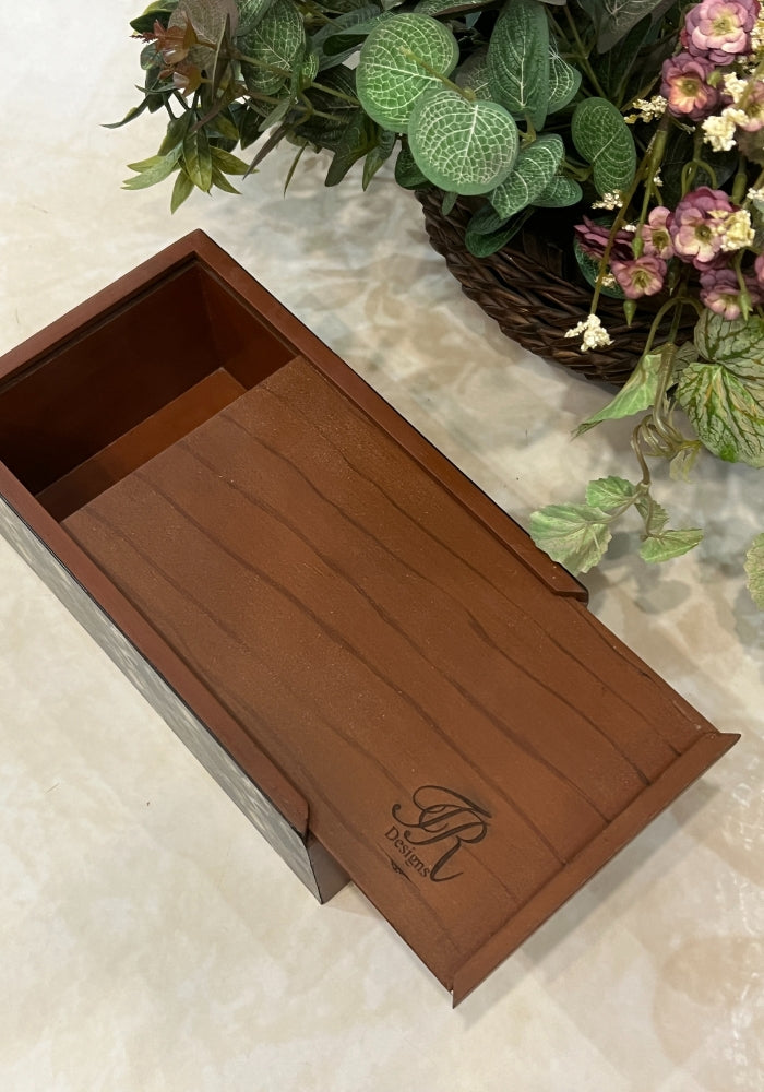 Engraved Tissue Box - The Luxury Series - Rustic Antique