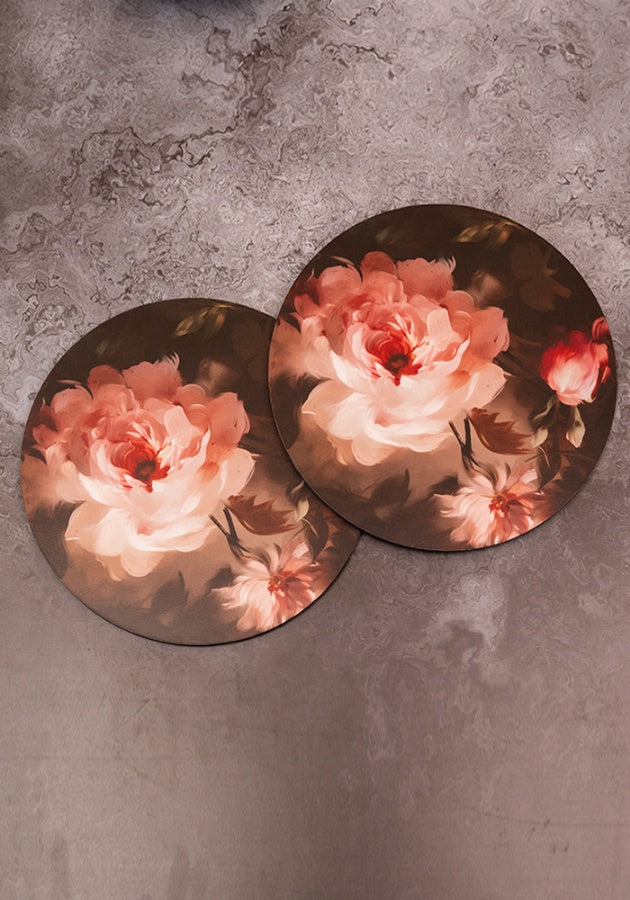 Dining Table Trivets - Watercolor Florals (Round)