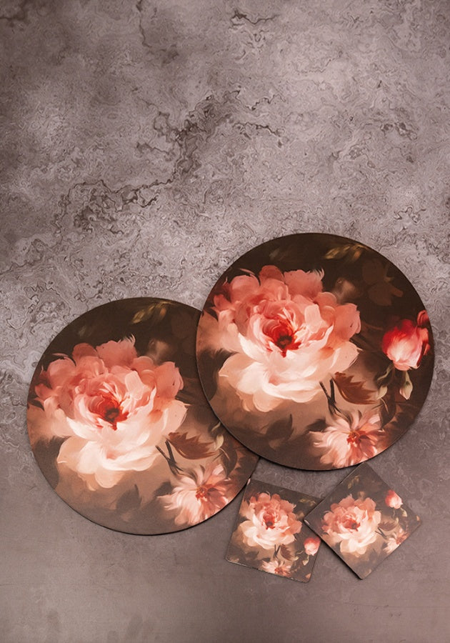 Dining Table Trivets - Watercolor Florals (Round)