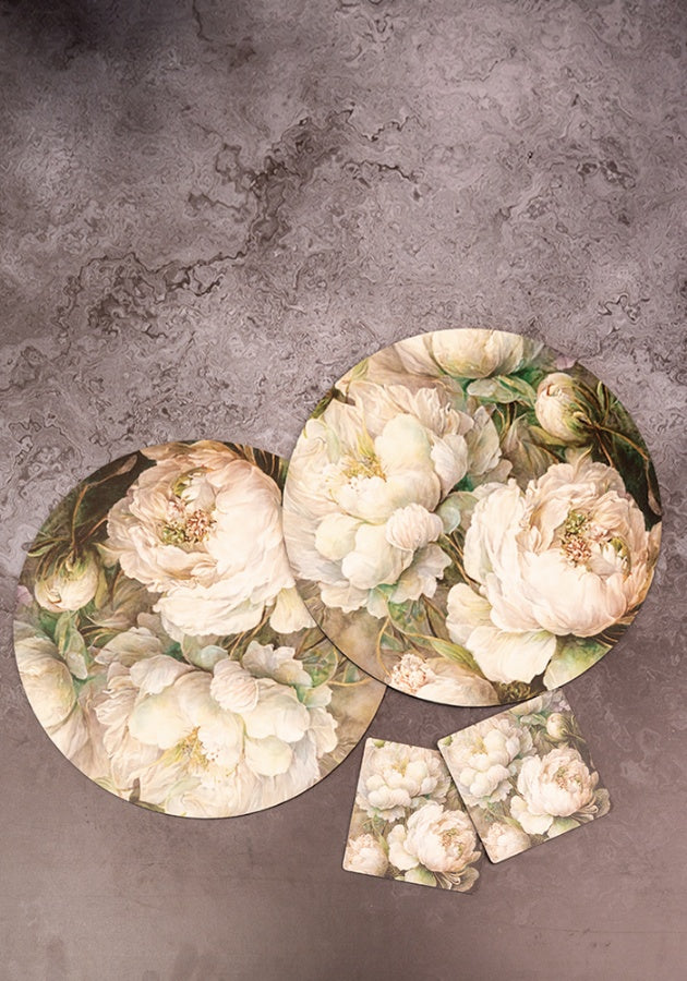 Dining Table Trivets - Dancing Peonies (Round)