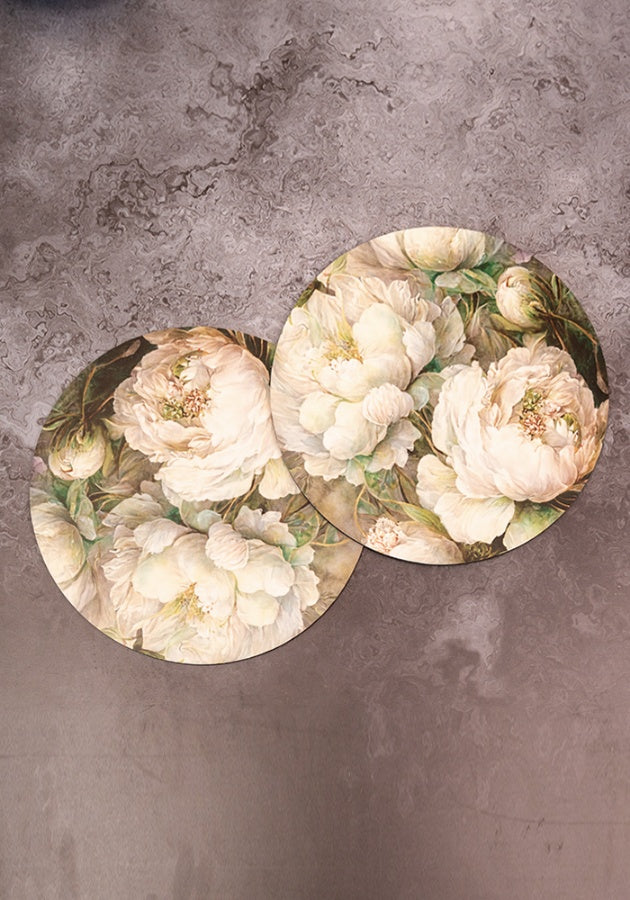 Dining Table Trivets - Dancing Peonies (Round)