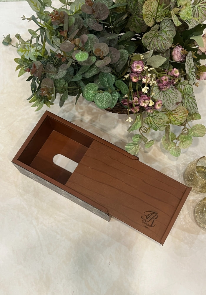 Engraved Tissue Box - The Luxury Series - Rustic Antique