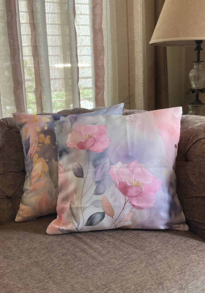 Reversible Cushion Covers - Watercolour Elegance