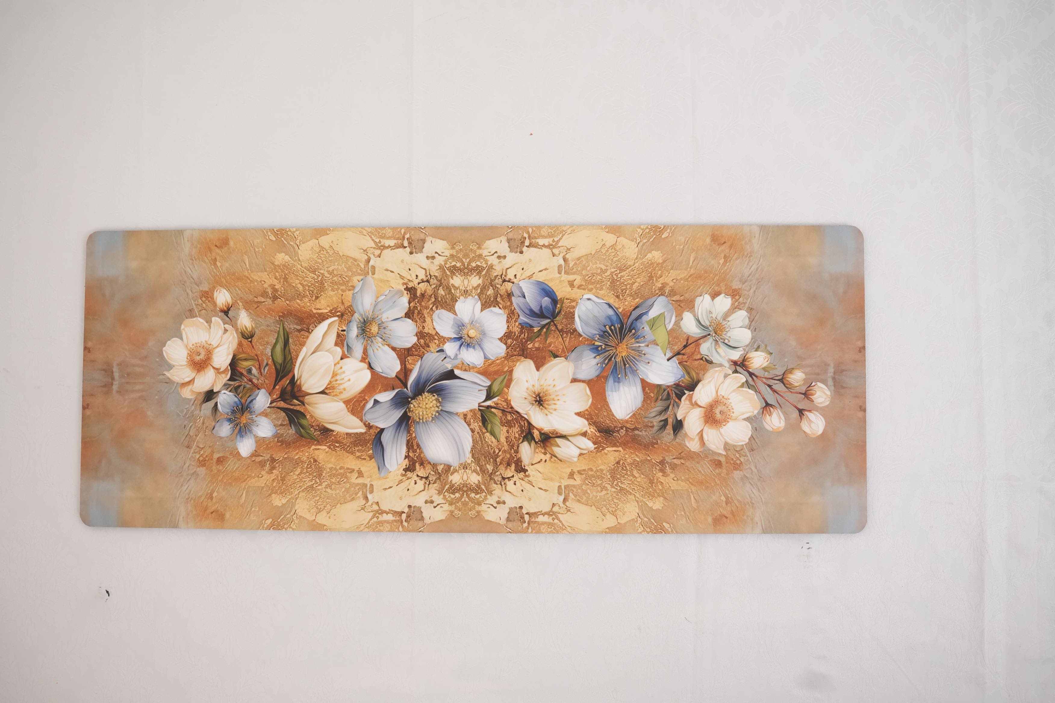 Wooden Flat Runner - Floral Harmony