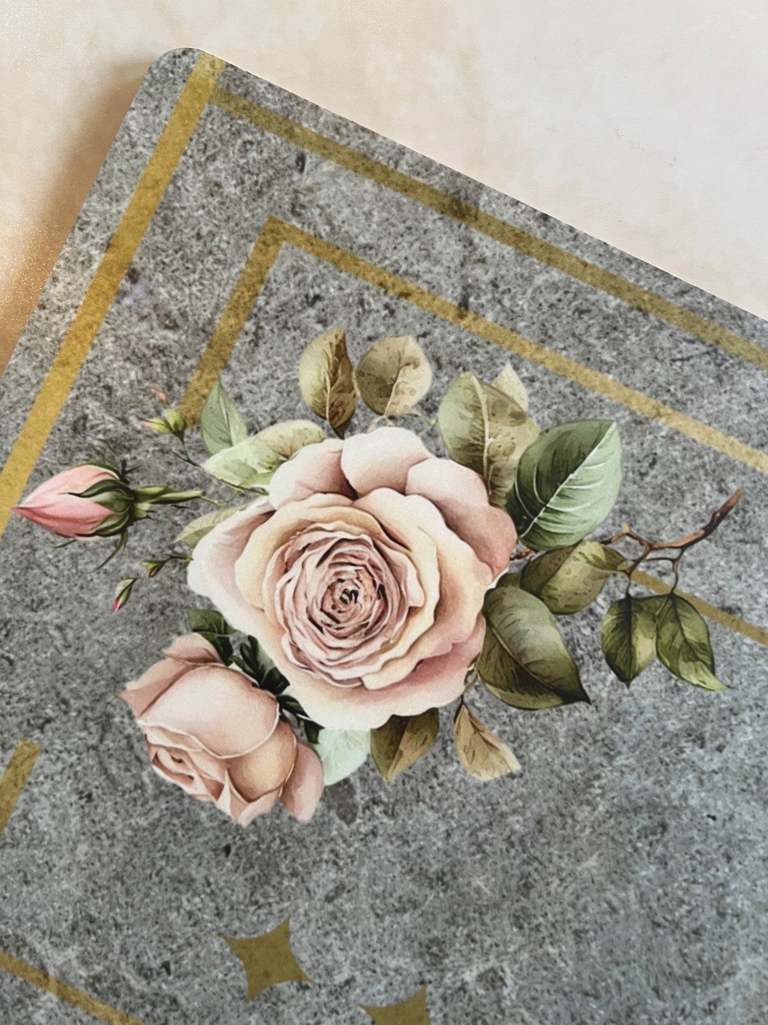 Wooden Flat Runner - Floral Grace