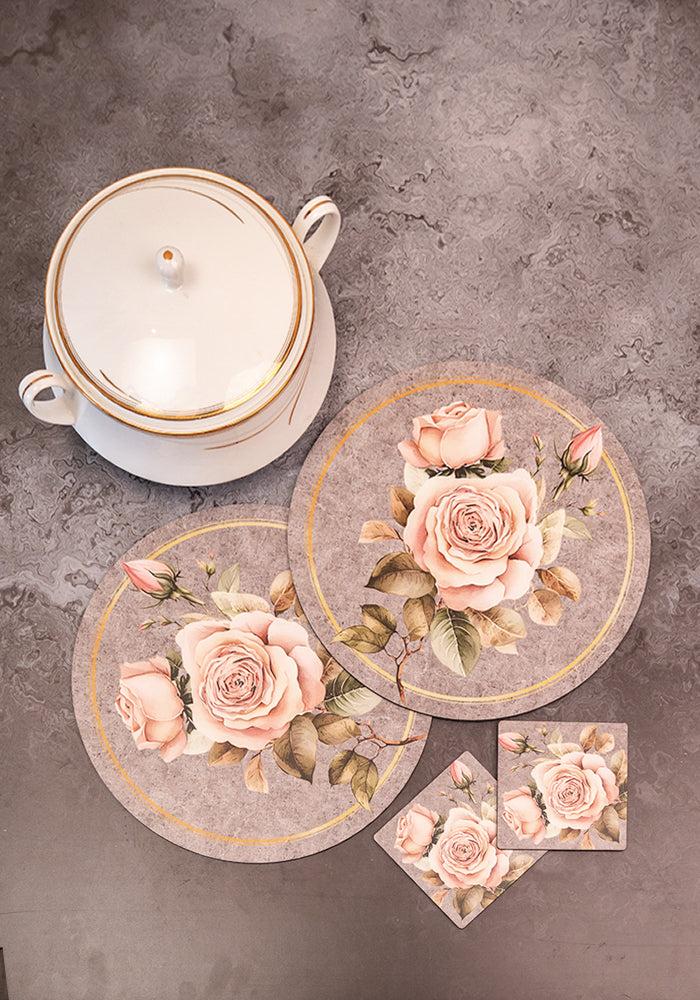Dining Table Trivets - Floral Grace (Round)