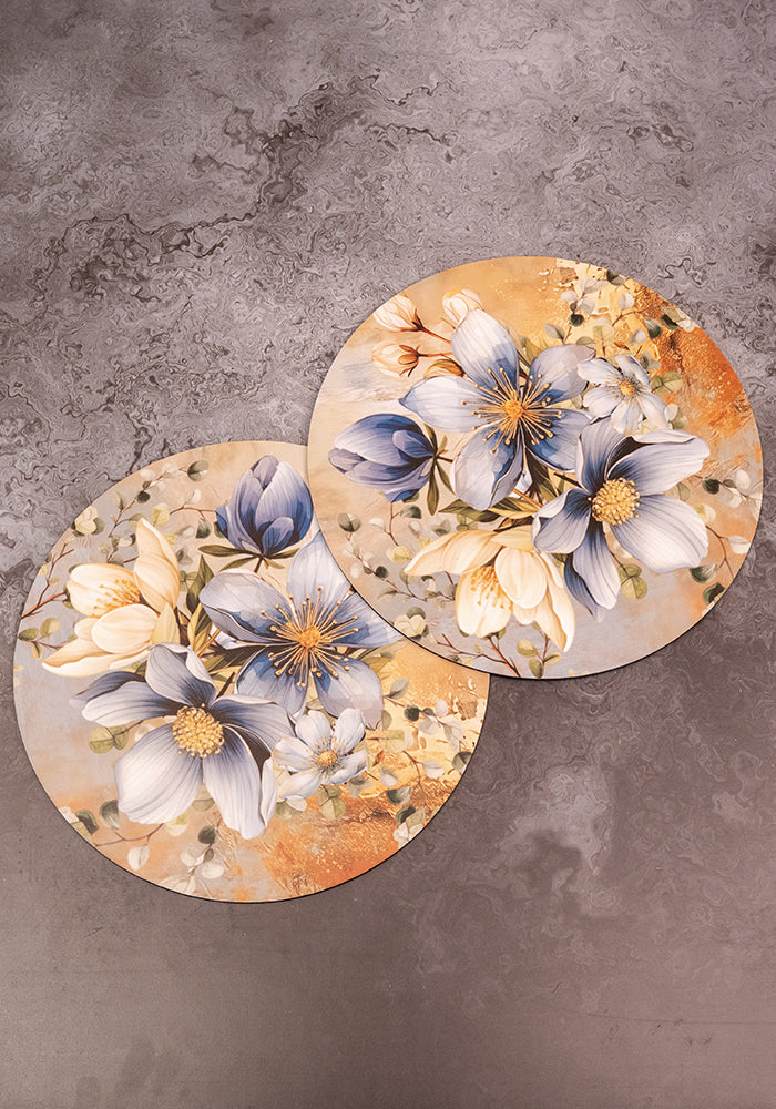 Dining Table Trivets - Floral Harmony (Round)