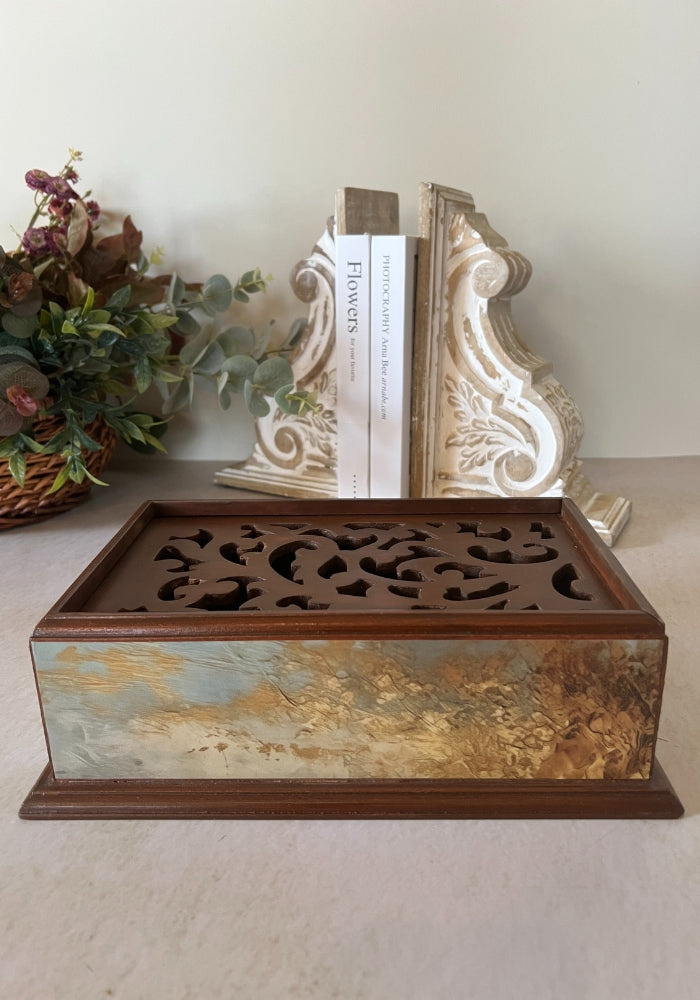 Symphony Carved Box - Golden Hues