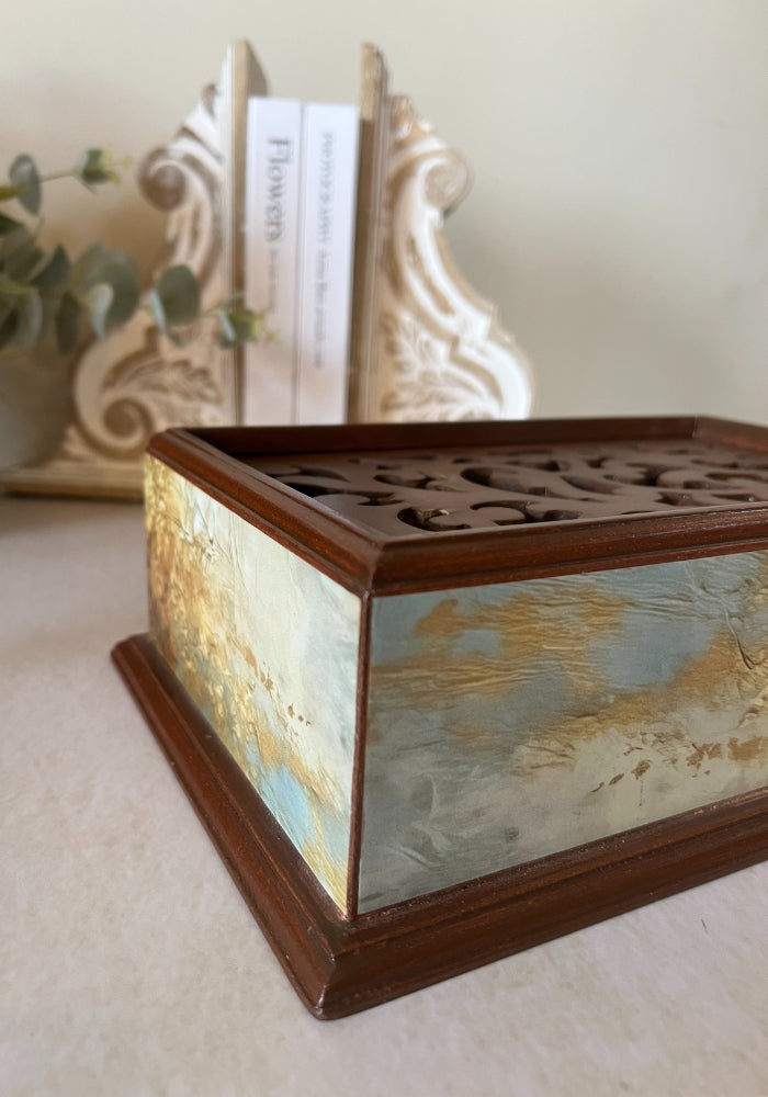 Symphony Carved Box - Golden Hues