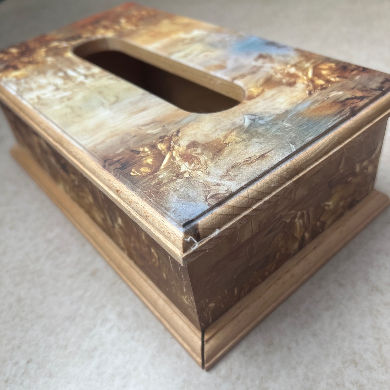 Tissue Box - The Luxury Series - Golden Hues