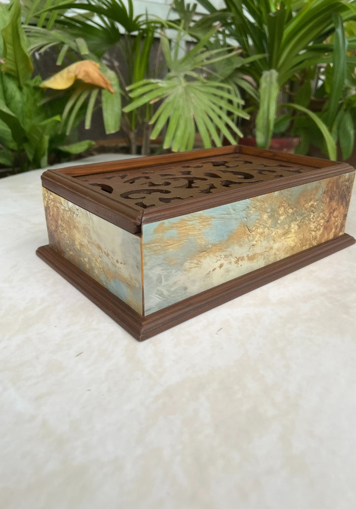 Symphony Carved Box - Golden Hues