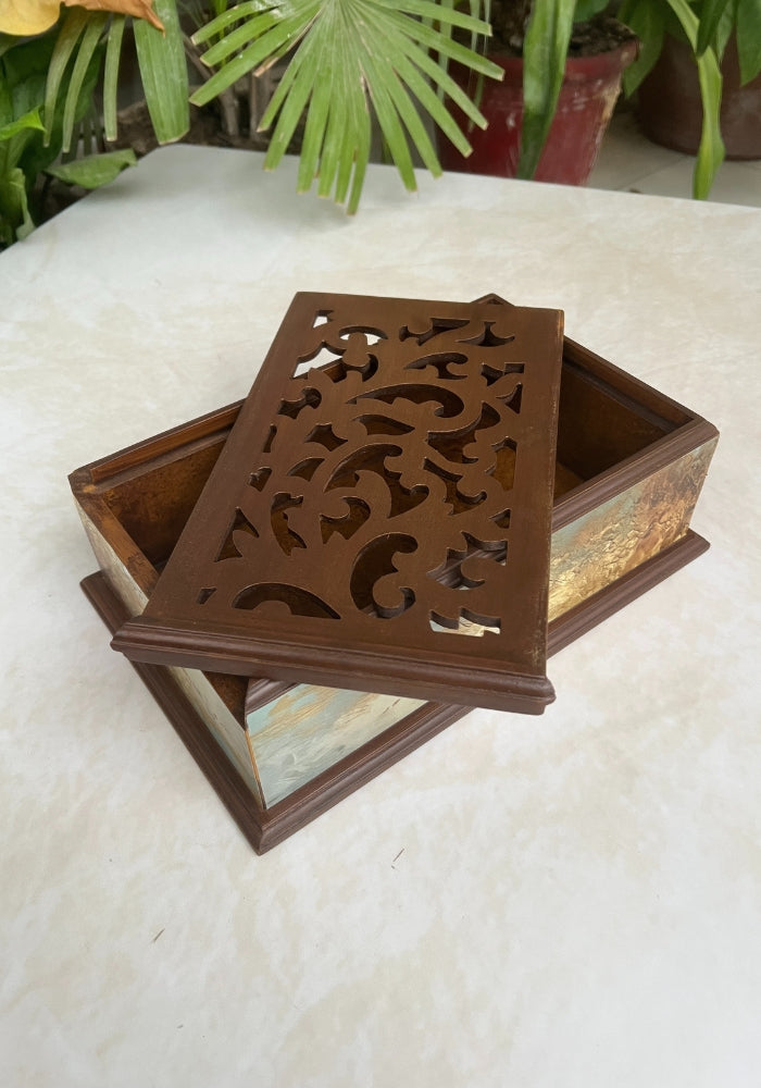 Symphony Carved Box - Golden Hues