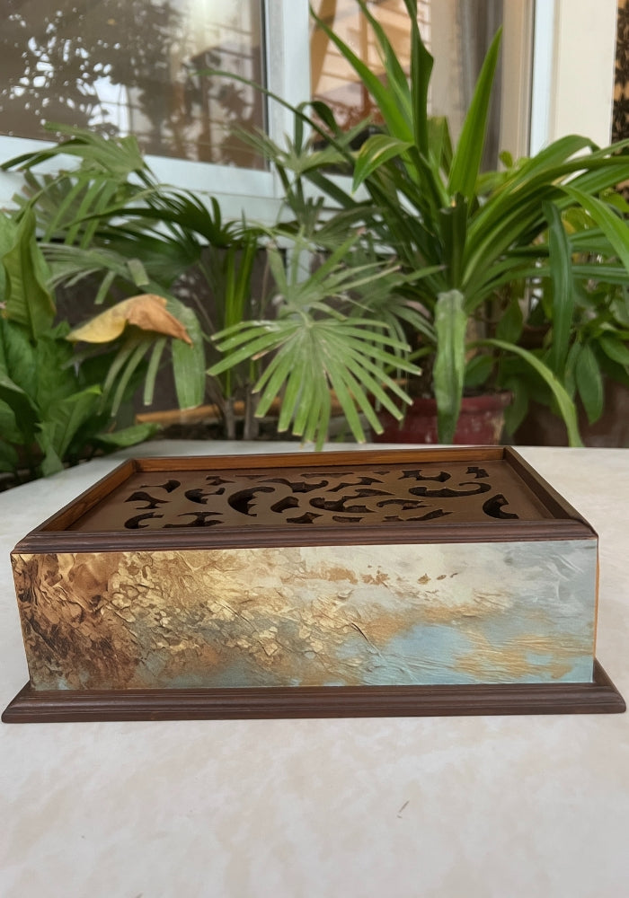 Symphony Carved Box - Golden Hues