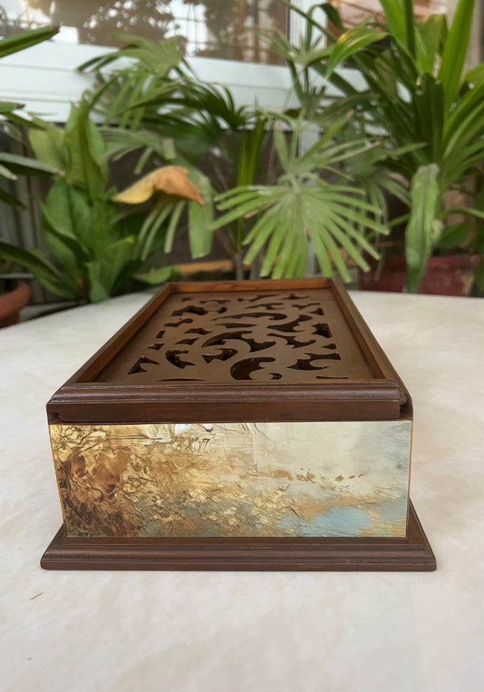 Symphony Carved Box - Golden Hues