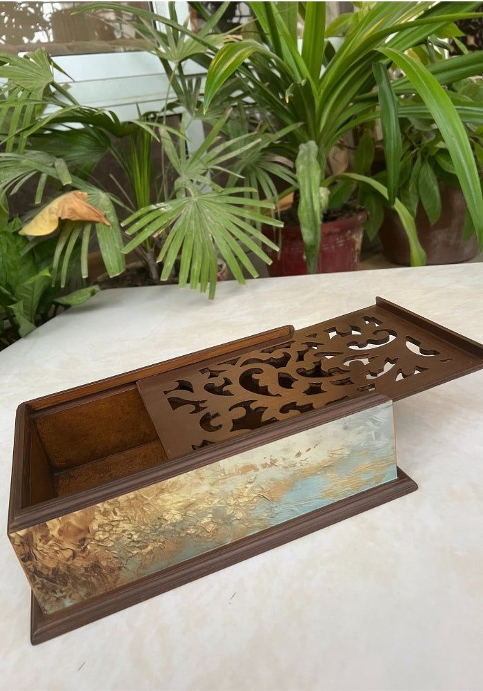 Symphony Carved Box - Golden Hues