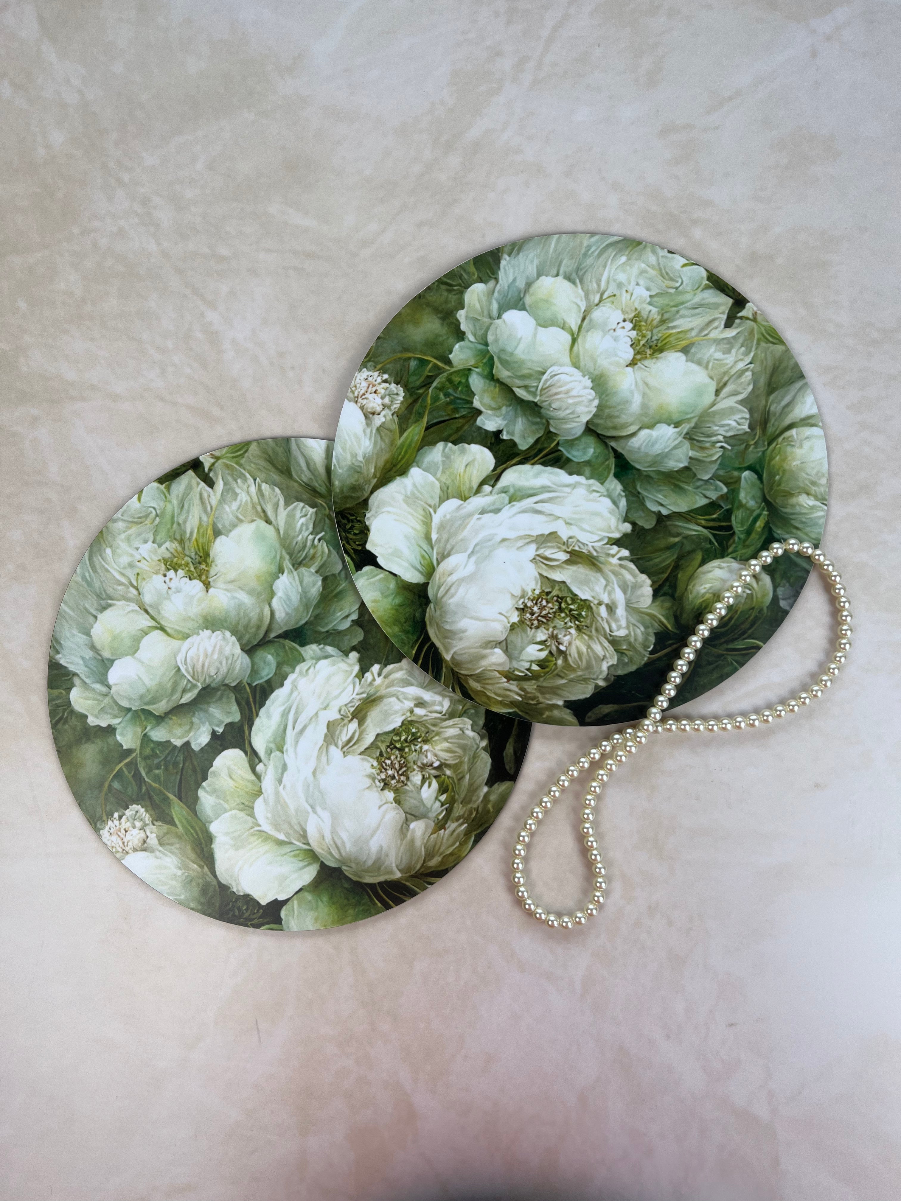 Dining Table Trivets - Dancing Peonies (Round)
