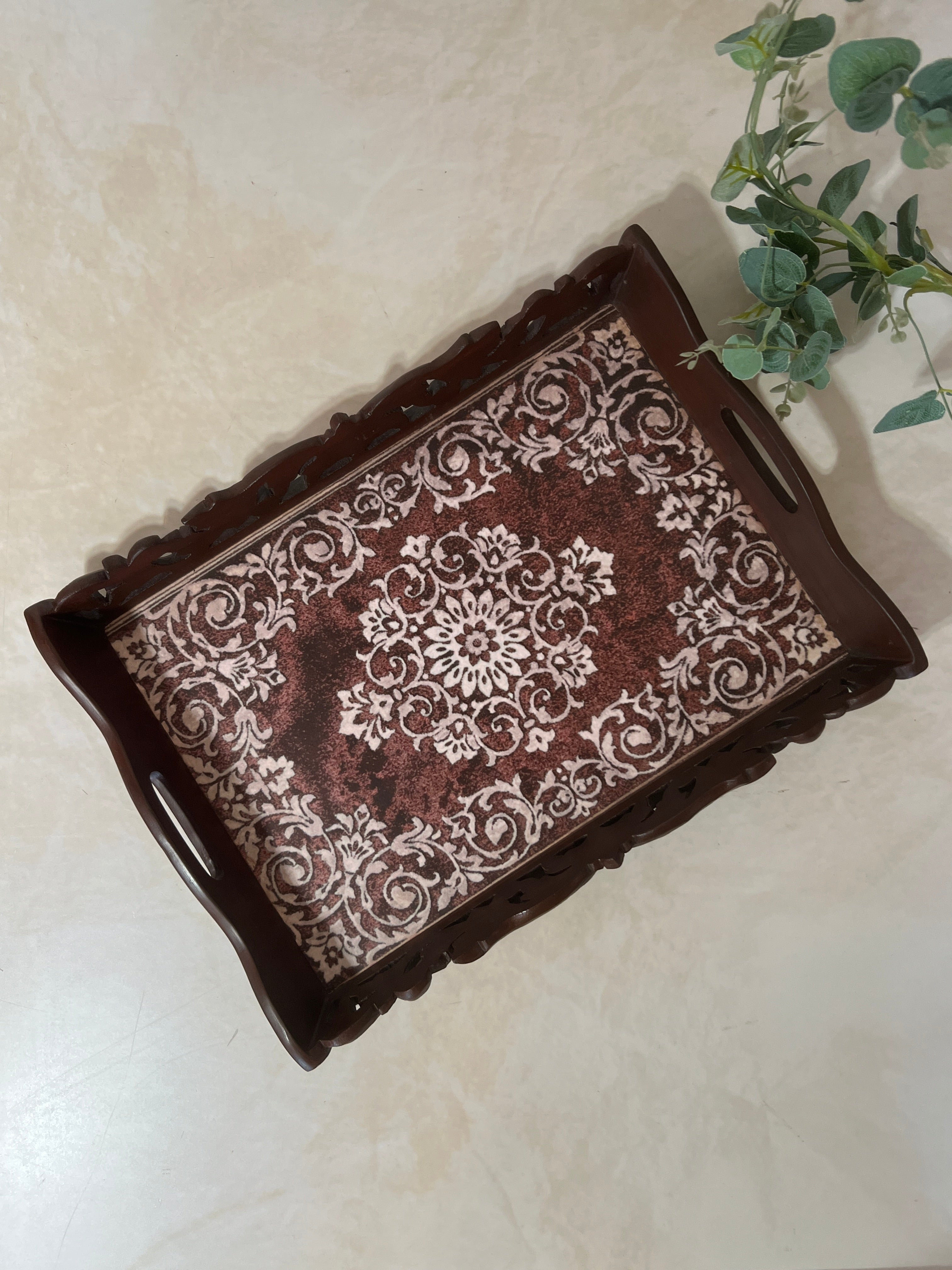 Symphony Carved Tray - Ornament