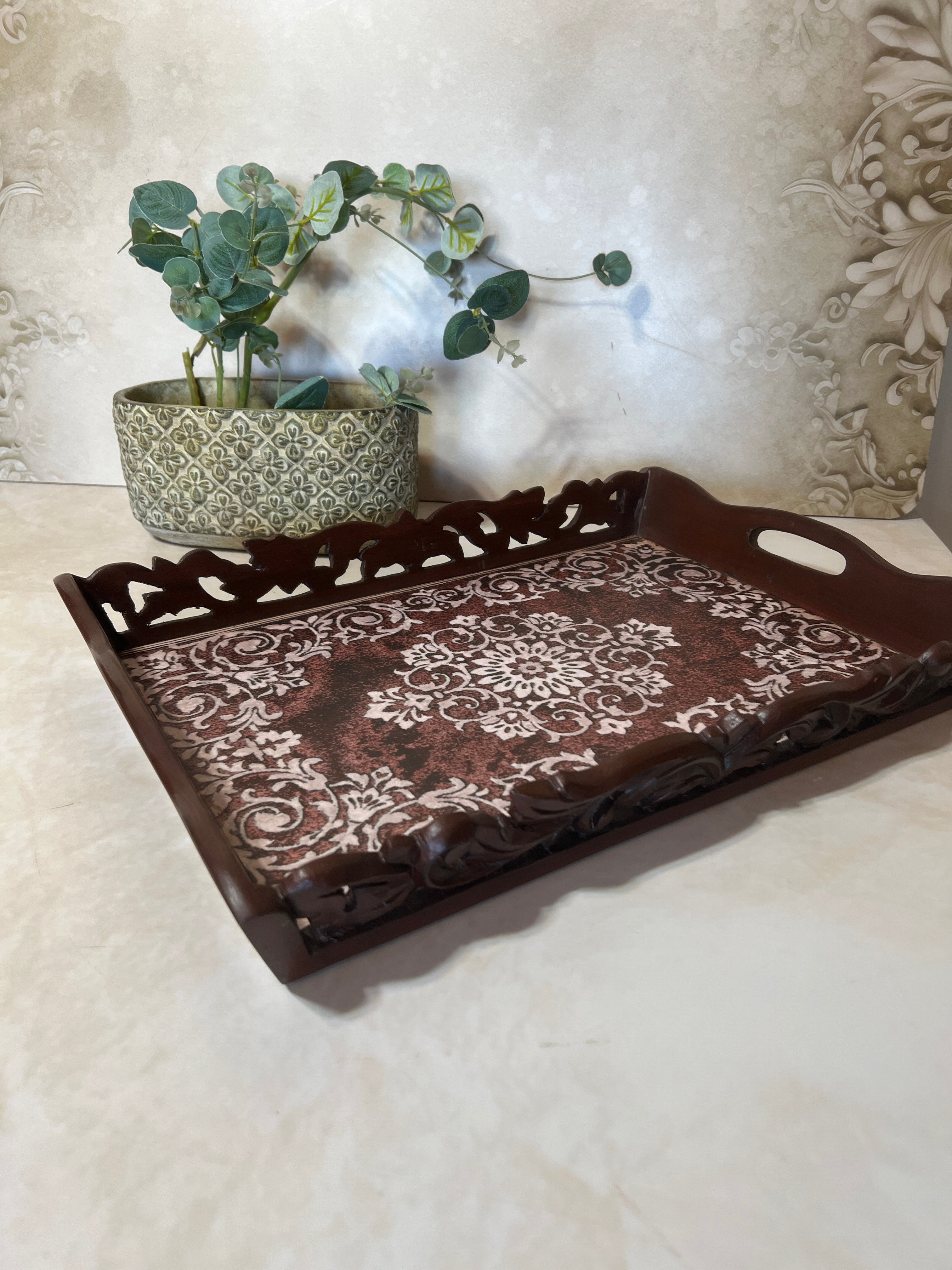 Symphony Carved Tray - Ornament