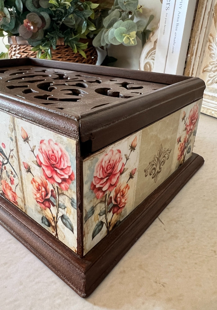Symphony Carved Box - Pink Blossom