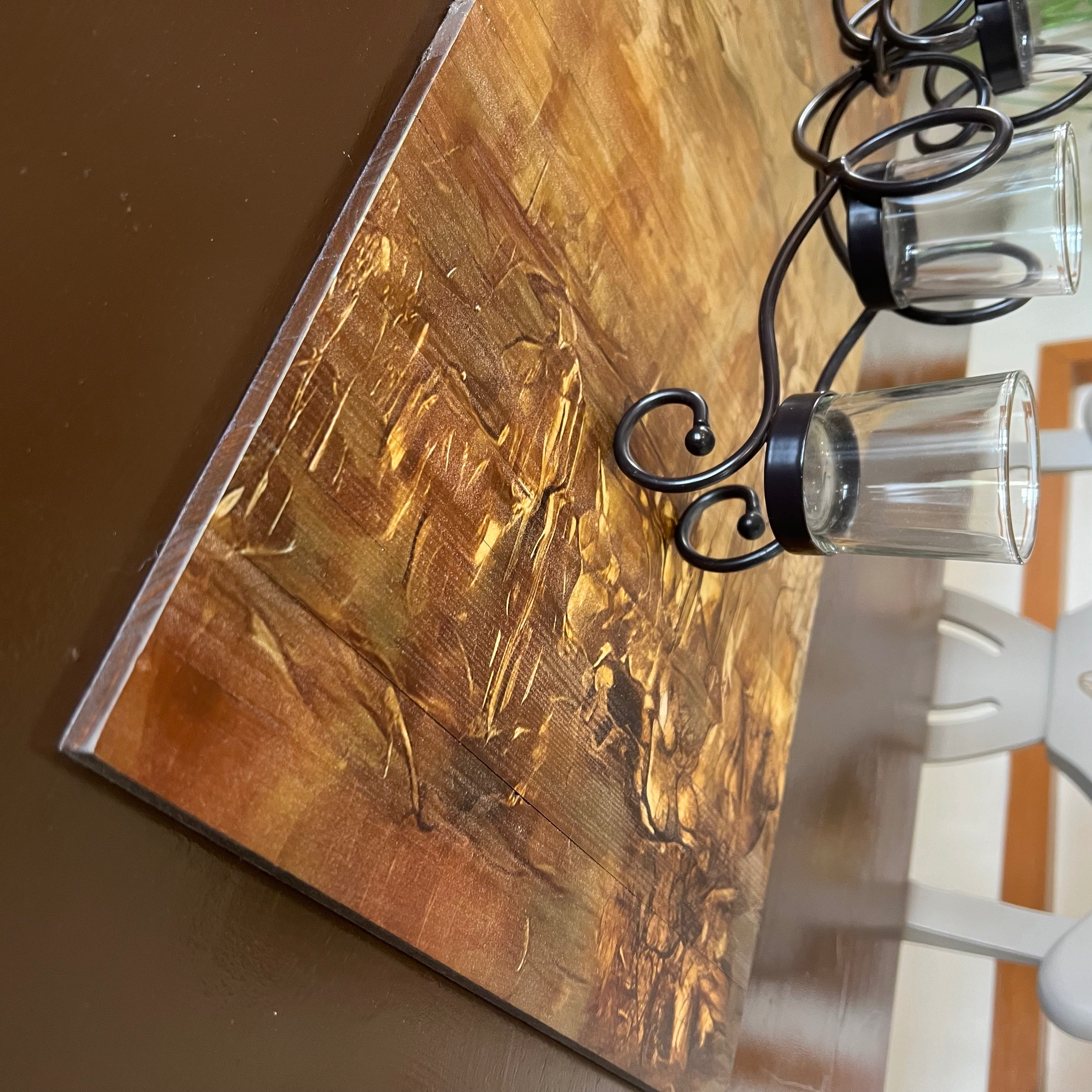 Wooden Collapsible Runner - Golden Hues