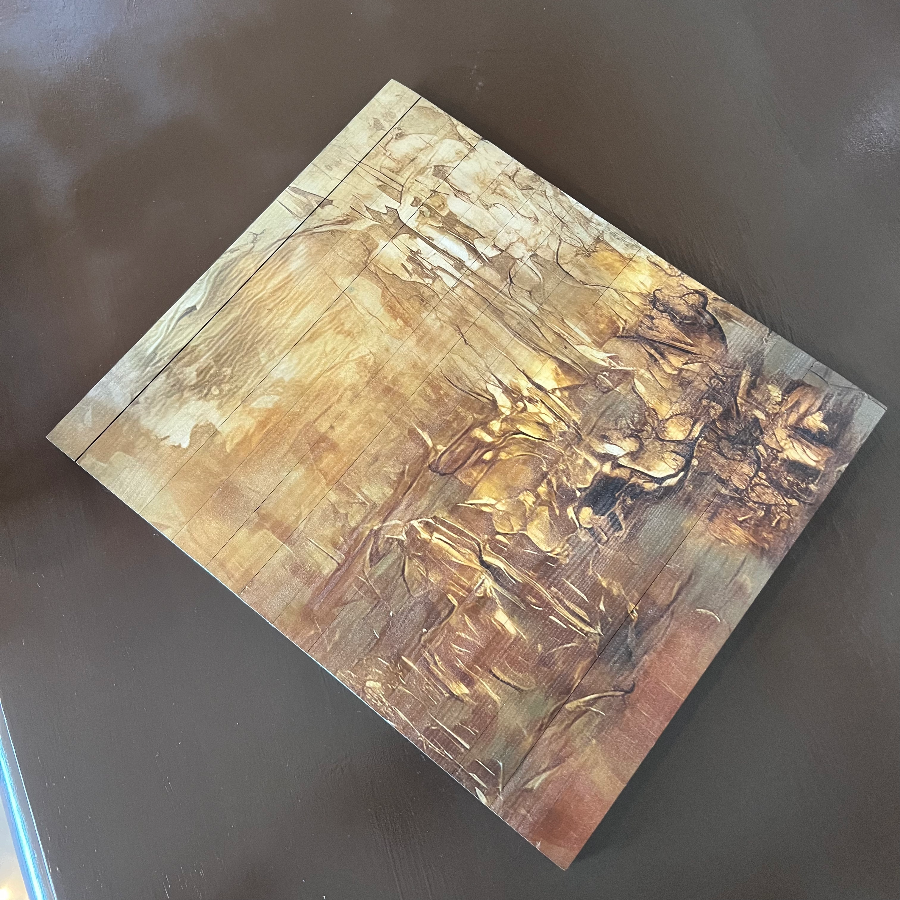 Wooden Collapsible Runner - Golden Hues