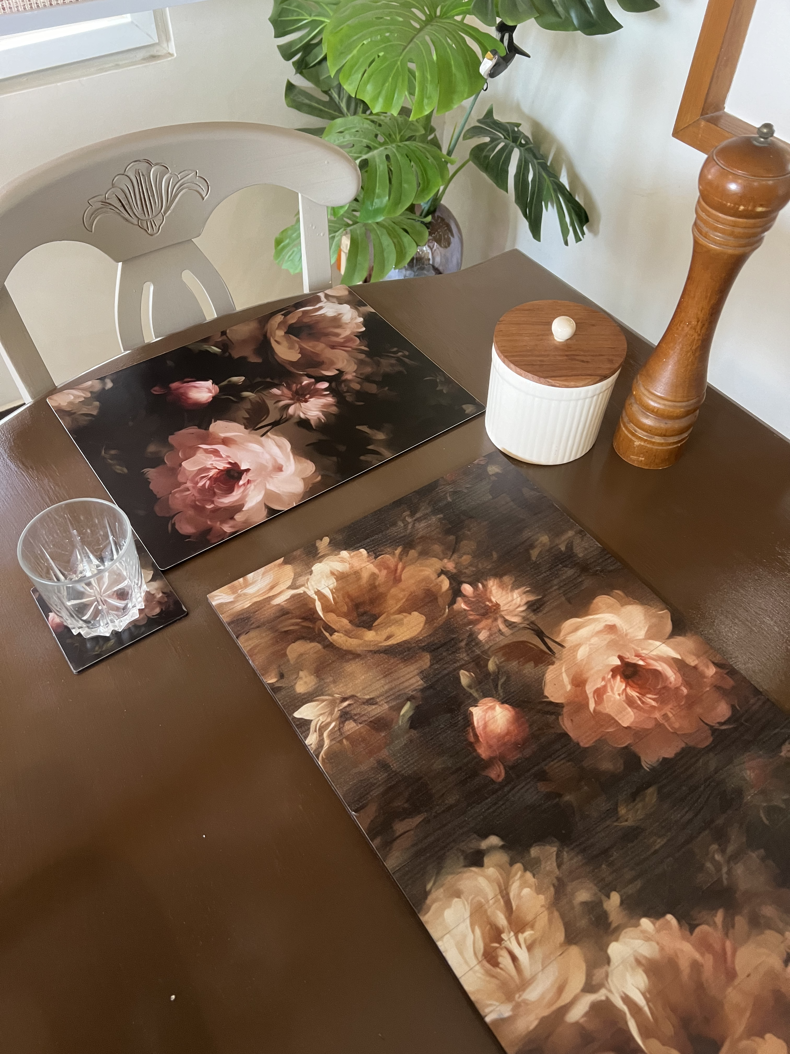 Wooden Collapsible Runner - Watercolor Florals