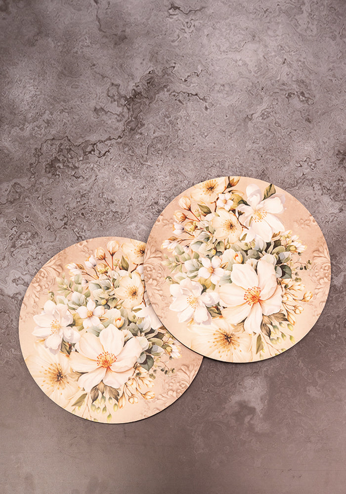 Dining Table Trivets - Soft Blossom (Round)