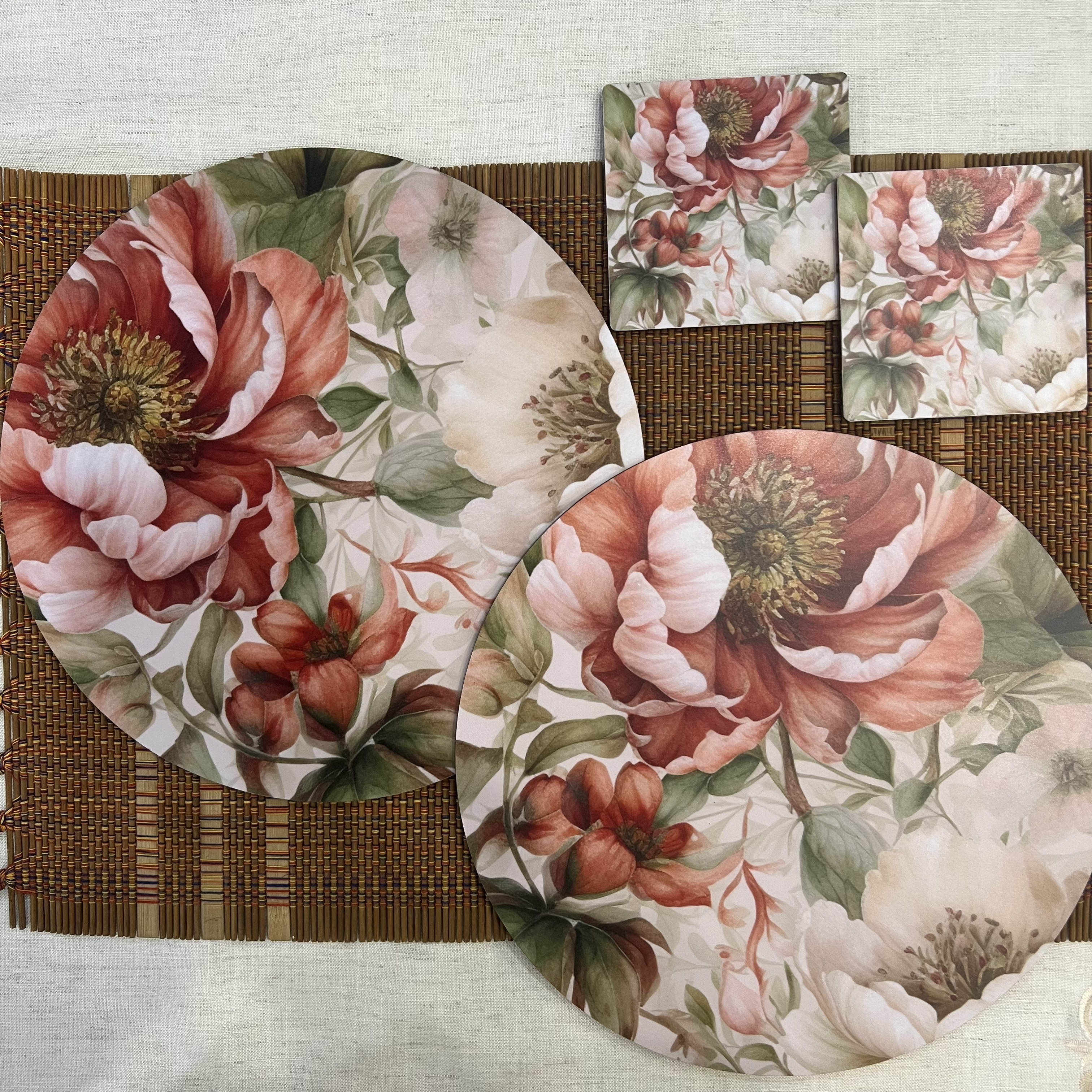 Dining Table Trivets - Floral Dance (Round)