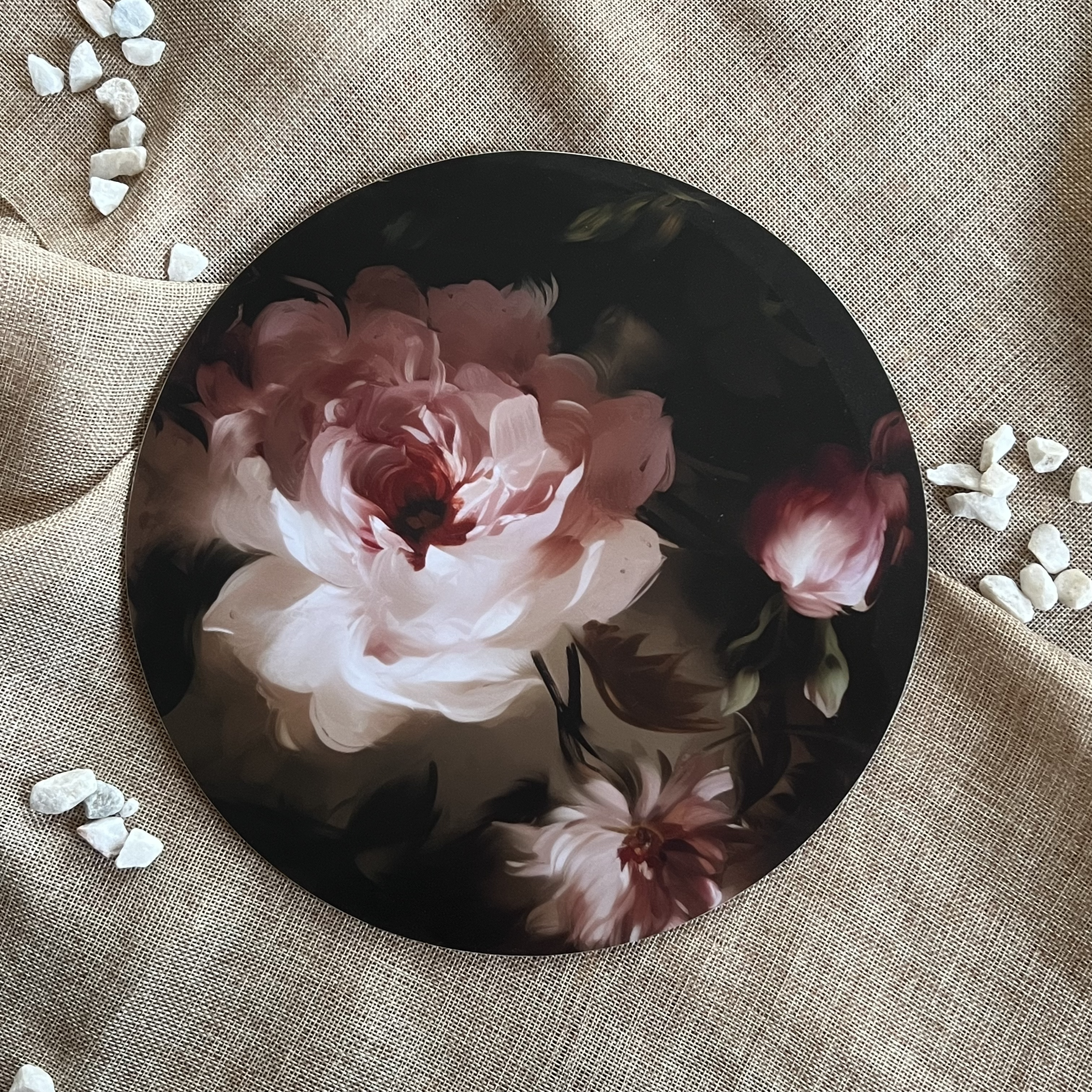 Dining Table Trivets - Watercolor Florals (Round)