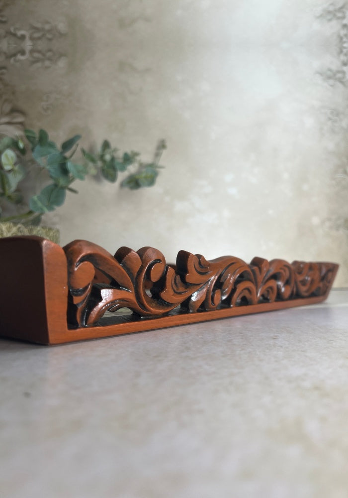 Symphony Carved Tray - Rustic Roses
