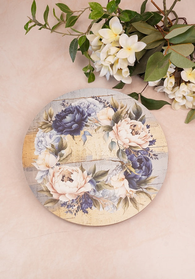 Turntable - Indigo Florals - Standard