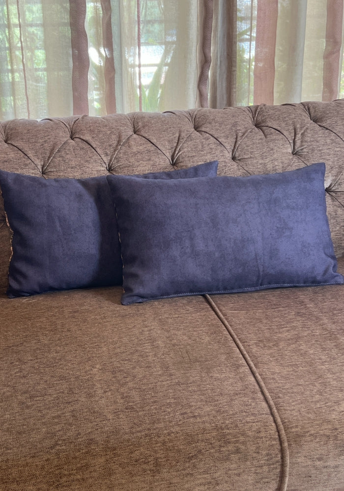 Reversible Cushion Covers - Indigo Tapestry - Rectangle