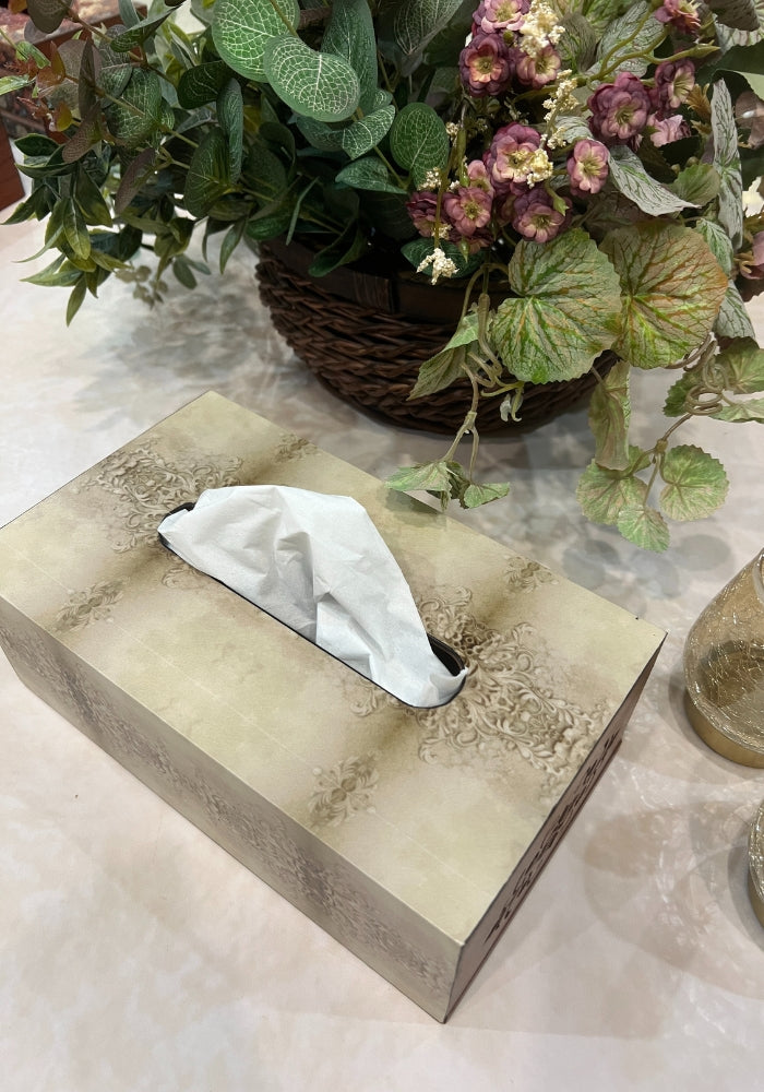 Engraved Tissue Box - The Luxury Series -  Rustic Antique