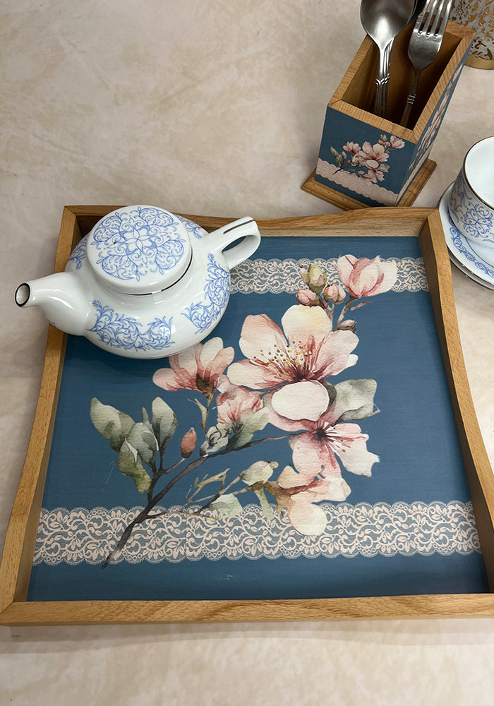 Square Tray - Luxury Series - The Pink Petals