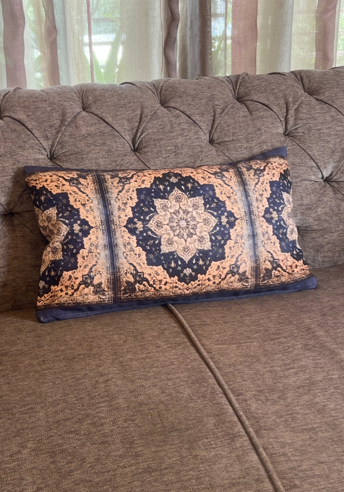 Reversible Cushion Covers - Indigo Tapestry - Rectangle