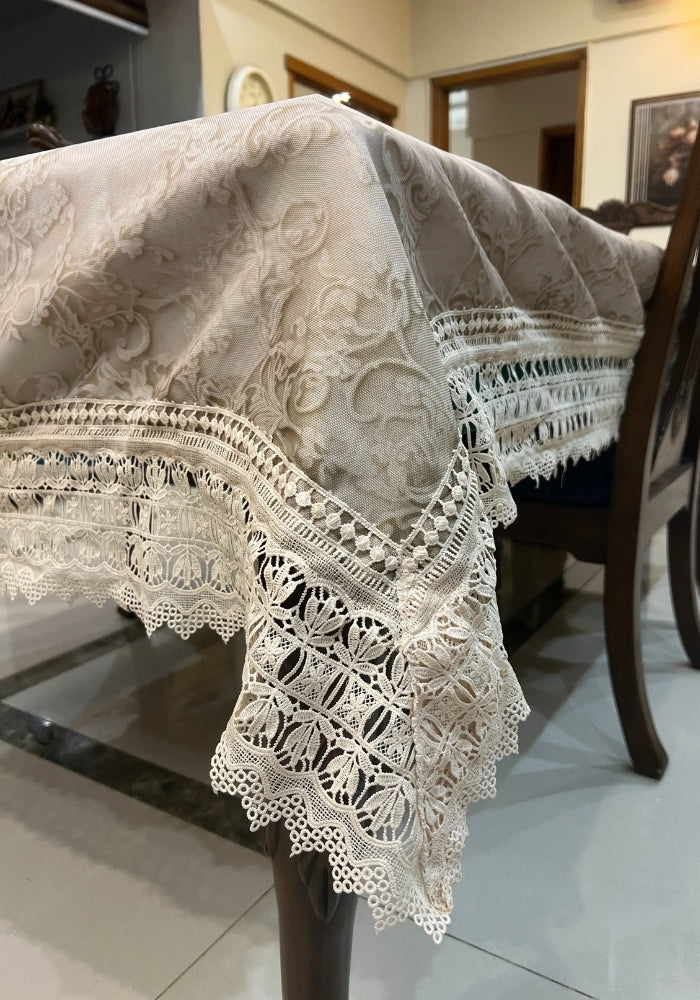 Table Cover With Lace - Floral Lace