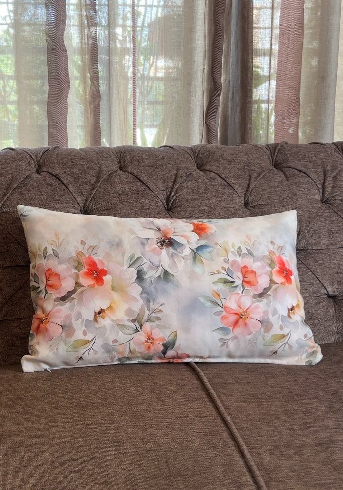 Reversible Cushion Covers - Watercolor Florals - Rectangle