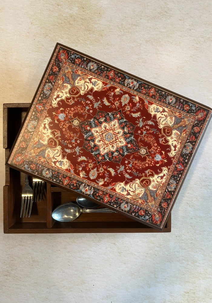 Engraved Cutlery Box - Persian Charm